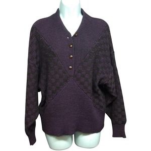 Marina Spadafora Purple Wool Knit Sweater M
